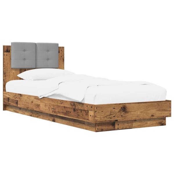 Bettgestell mit Kopfteil Altholz 80 x 200 cm Holzwerkstoff