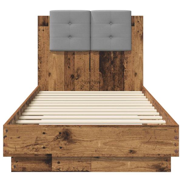 Bettgestell mit Kopfteil Altholz 80 x 200 cm Holzwerkstoff