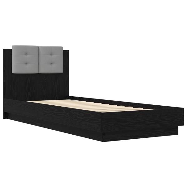 Bettgestell mit Kopfteil Schwarze Eiche 80 x 200 cm