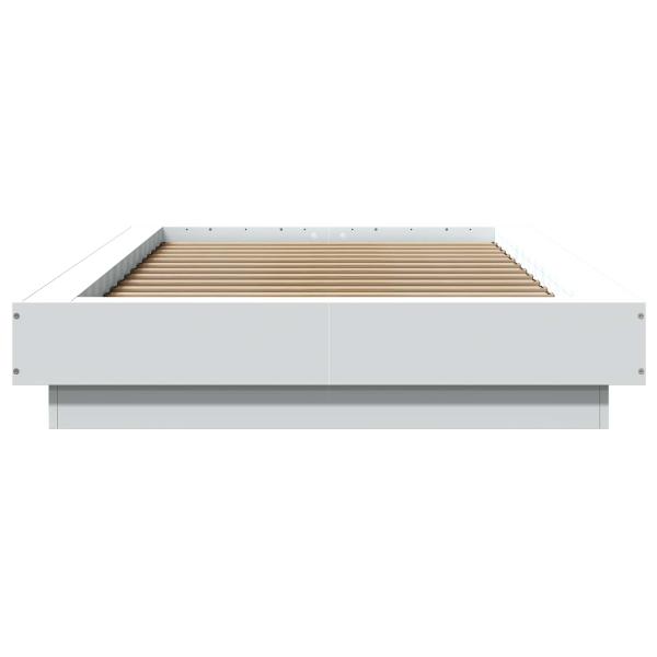 Bettgestell mit LED Weiß 80 x 200 cm Holzwerkstoff