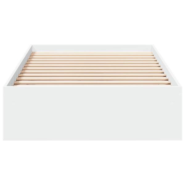 Bettgestell mit Stauraum Weiß 80 x 200 cm Holzwerkstoff