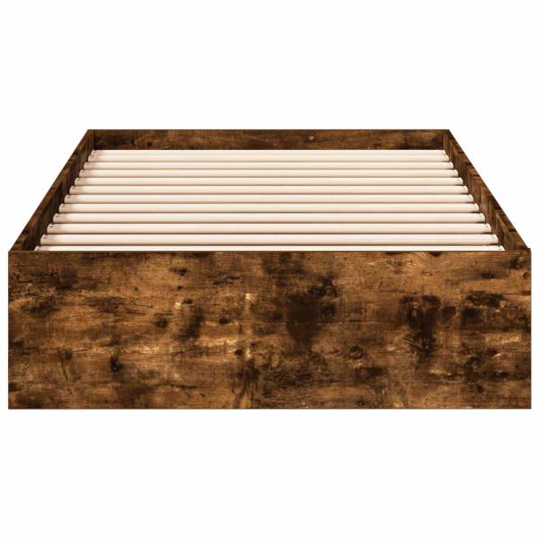 Bettgestell mit Stauraum Geräucherte Eiche 80 x 200 cm