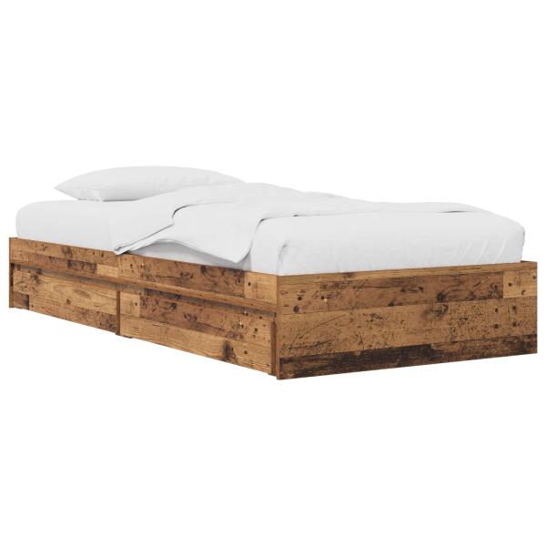 Bettgestell mit Stauraum Altholz 80 x 200 cm Holzwerkstoff