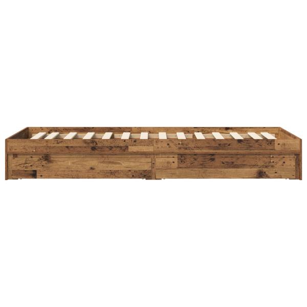 Bettgestell mit Stauraum Altholz 80 x 200 cm Holzwerkstoff