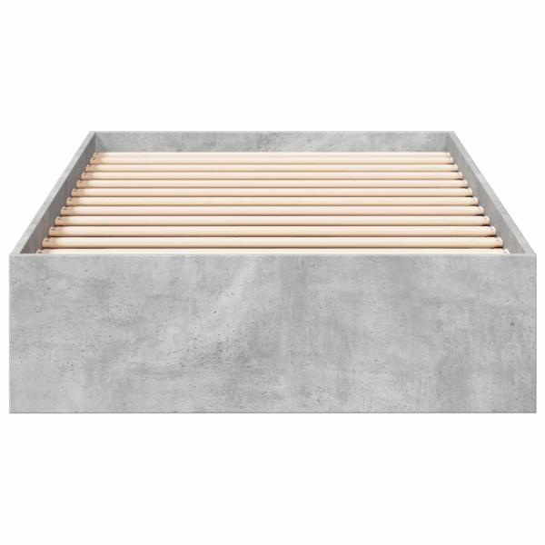 Bettgestell mit Stauraum Betongrau 80 x 200 cm Holzwerkstoff