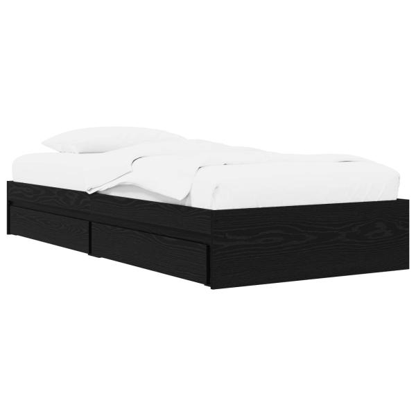 Bettgestell mit Stauraum Schwarze Eiche 80 x 200 cm