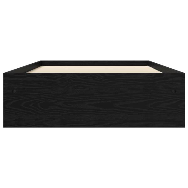 Bettgestell mit Stauraum Schwarze Eiche 80 x 200 cm