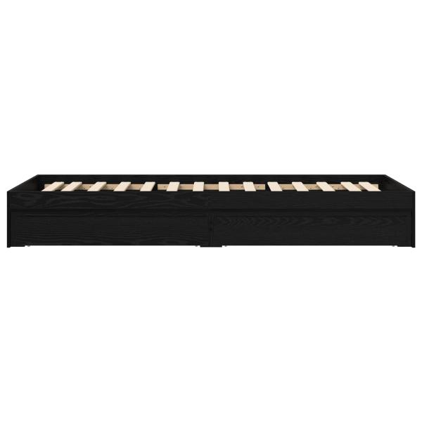 Bettgestell mit Stauraum Schwarze Eiche 80 x 200 cm