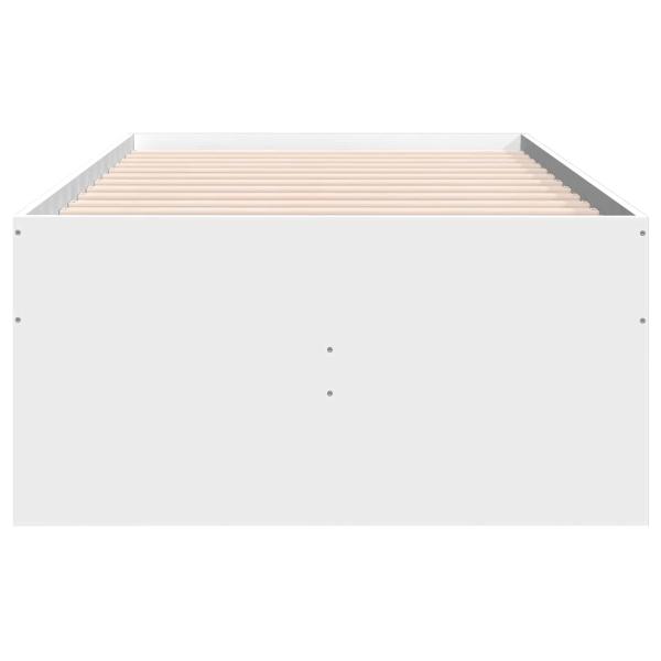 Bettgestell mit Stauraum Weiß 80 x 200 cm Holzwerkstoff