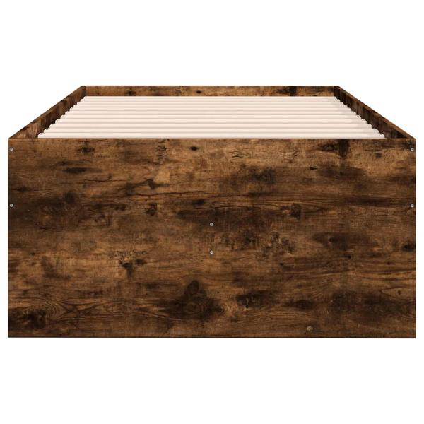 Bettgestell mit Stauraum Geräucherte Eiche 80 x 200 cm