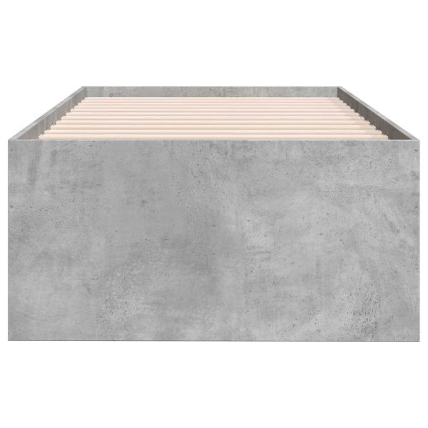 Bettgestell mit Stauraum Betongrau 80 x 200 cm Holzwerkstoff