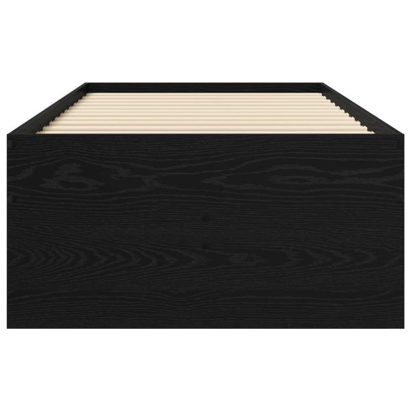 Bettgestell mit Stauraum Schwarze Eiche 80 x 200 cm