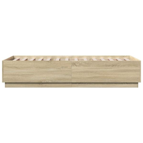 Bettrahmen Sonoma-Eiche 80 x 200 cm Holzwerkstoff