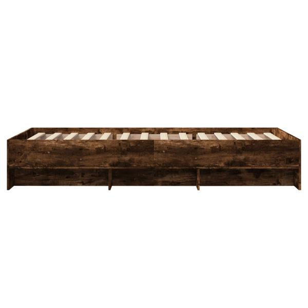 Bettrahmen Geräucherte Eiche 80 x 200 cm Holzwerkstoff