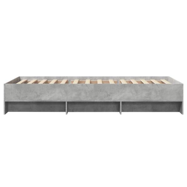 Bettrahmen mit Regal Grau Sonoma 80 x 200 cm Holzwerkstoff