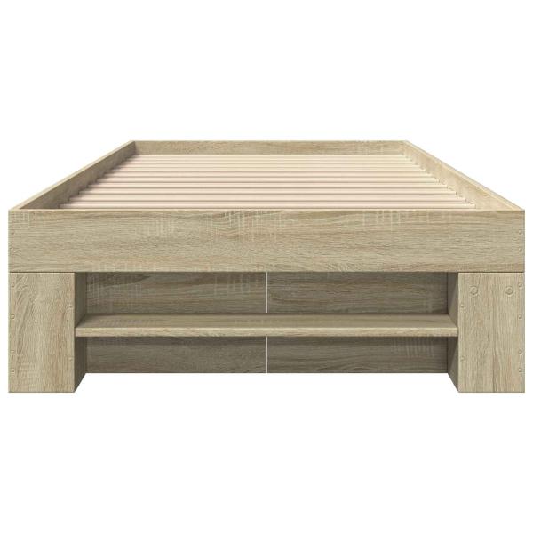 Bettgestell mit Stauraum Sonoma-Eiche 80 x 200 cm Holzwerkstoff
