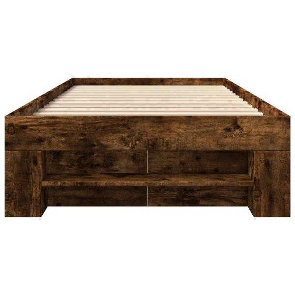 Bettgestell mit Stauraum Geräucherte Eiche 80 x 200 cm