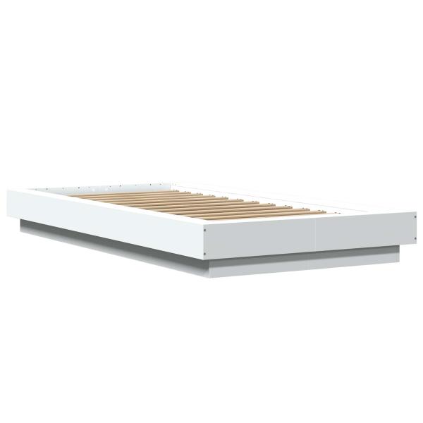 Bodenbettgestell Weiß 80 x 210 cm Holzwerkstoff