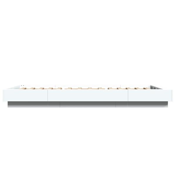 Bodenbettgestell Weiß 80 x 210 cm Holzwerkstoff