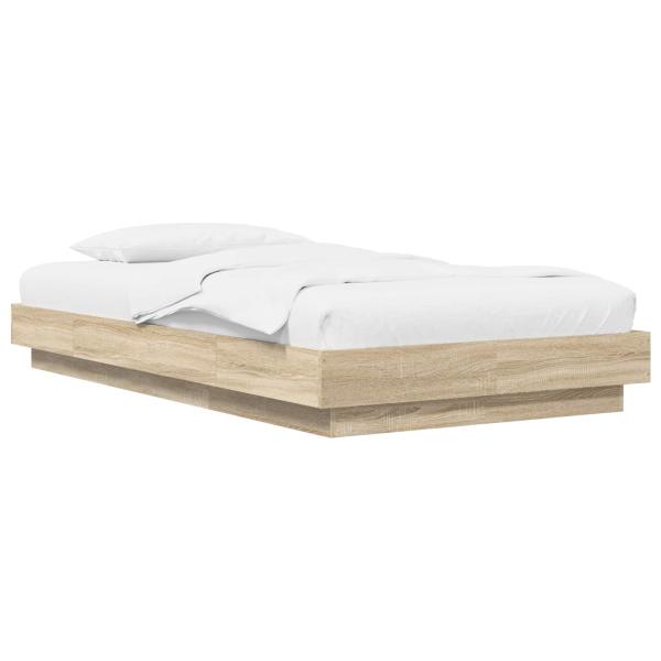 Bodenbettgestell Sonoma-Eiche 80 x 210 cm Holzwerkstoff