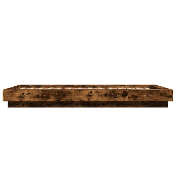 Bodenbettgestell Geräucherte Eiche 80 x 210 cm Holzwerkstoff