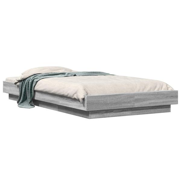 Bodenbettgestell Grau Sonoma 80 x 210 cm Holzwerkstoff