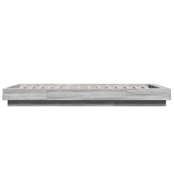 Bodenbettgestell Grau Sonoma 80 x 210 cm Holzwerkstoff