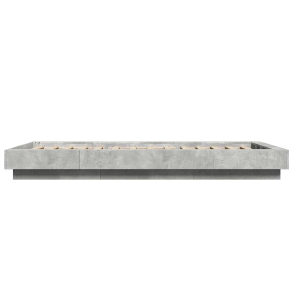 Bodenbettgestell Betongrau 80 x 210 cm Holzwerkstoff