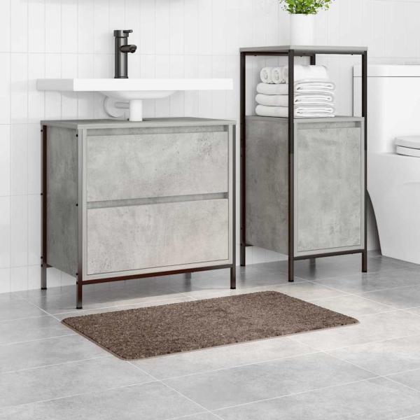 Rutschfeste Badmatte Braun 50 x 80 cm PP