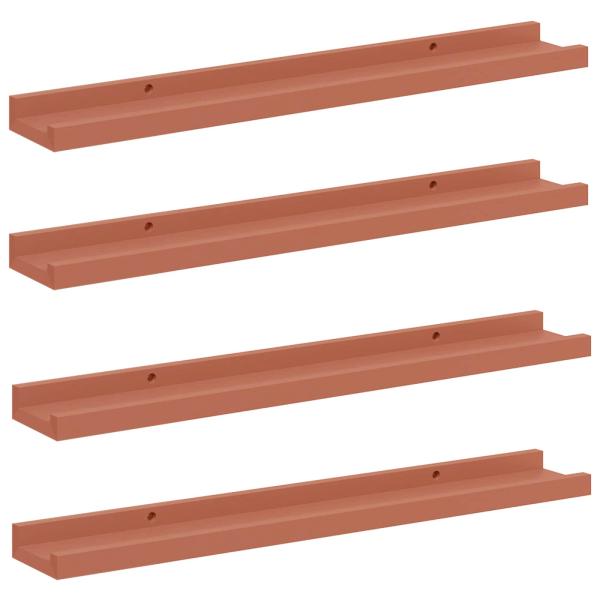 Wandregal 4 stk. Rot 60 x 9 x 3 cm Holzwerkstoff