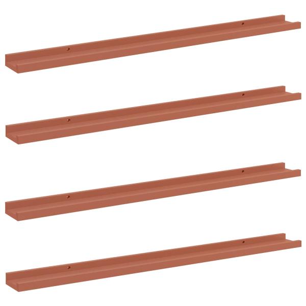 Wandregal 4 stk. Rot 100 x 9 x 3 cm Holzwerkstoff