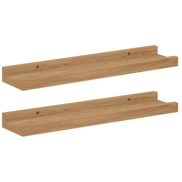 Wandregal 2 stk. Braun 40 x 9 x 3 cm Holzwerkstoff