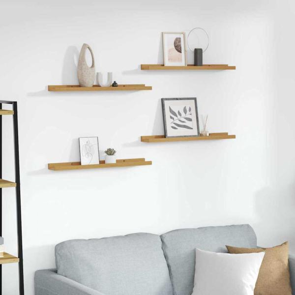 ARDEBO.de - Wandregal 4 stk. Beige 60 x 9 x 3 cm Holzwerkstoff