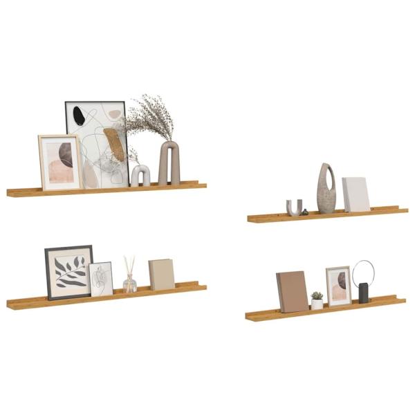 Wandregal 4 stk. Beige 100 x 9 x 3 cm Holzwerkstoff