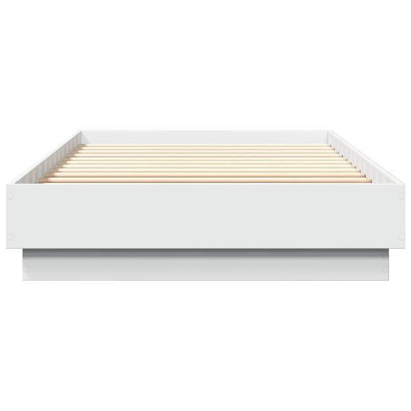 Bettgestell mit LED Weiß 80 x 200 cm Holzwerkstoff
