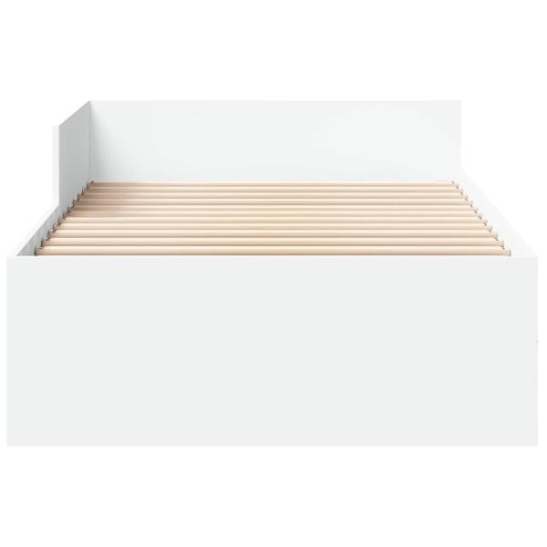 Bettgestell mit Kopfteil Weiß 80 x 200 cm Holzwerkstoff