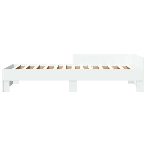 Bettgestell mit Kopfteil Weiß 80 x 200 cm Holzwerkstoff