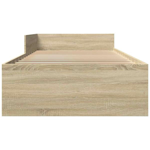 Bettgestell mit Kopfteil Sonoma-Eiche 80 x 200 cm Holzwerkstoff