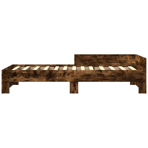 Bettgestell mit Kopfteil Räuchereiche 80 x 200 cm Holzwerkstoff