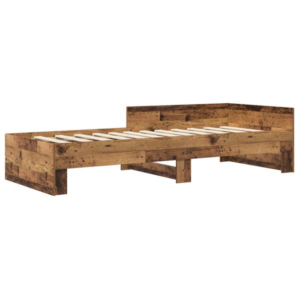 Bettgestell mit Kopfteil Altholz 80 x 200 cm Holzwerkstoff