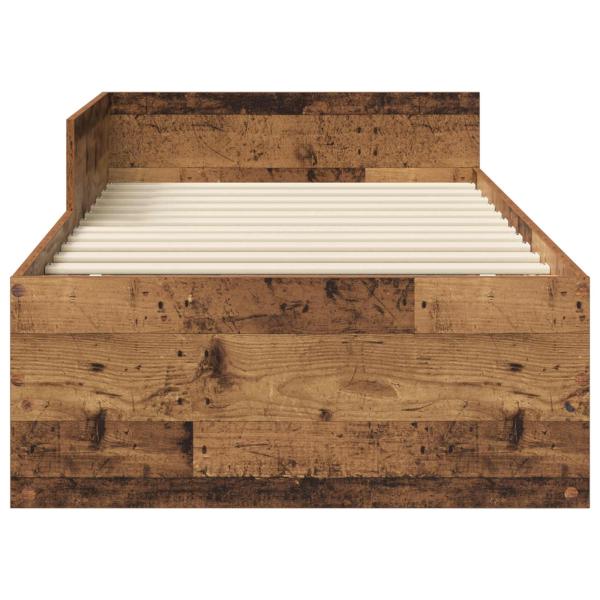Bettgestell mit Kopfteil Altholz 80 x 200 cm Holzwerkstoff