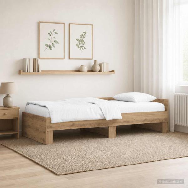 ARDEBO.de - Bettgestell mit Kopfteil Artisan-Eiche 80 x 200 cm