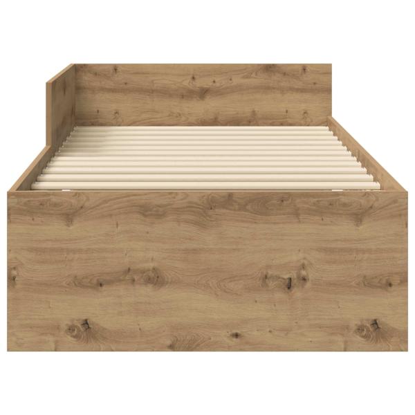 Bettgestell mit Kopfteil Artisan-Eiche 80 x 200 cm