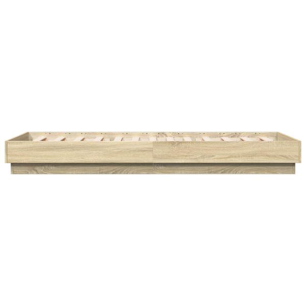 Bodenbettgestell Sonoma-Eiche 80 x 200 cm Holzwerkstoff