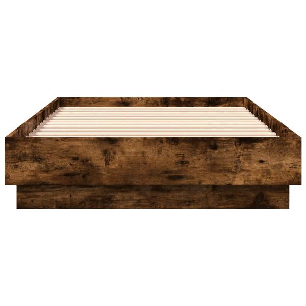 Bodenbettgestell Räuchereiche 80 x 200 cm Holzwerkstoff