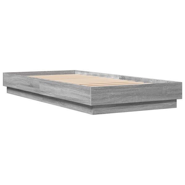 Bodenbettgestell Sonoma-Grau 80 x 200 cm Holzwerkstoff