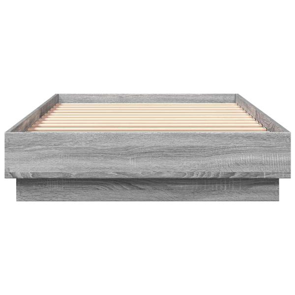Bodenbettgestell Sonoma-Grau 80 x 200 cm Holzwerkstoff