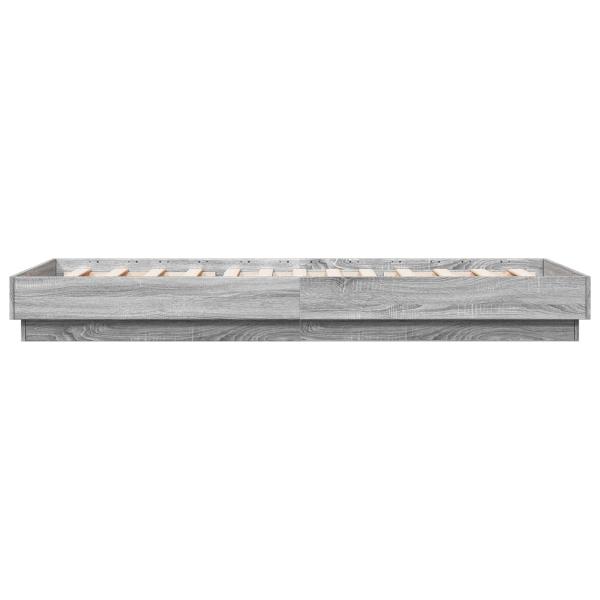 Bodenbettgestell Sonoma-Grau 80 x 200 cm Holzwerkstoff
