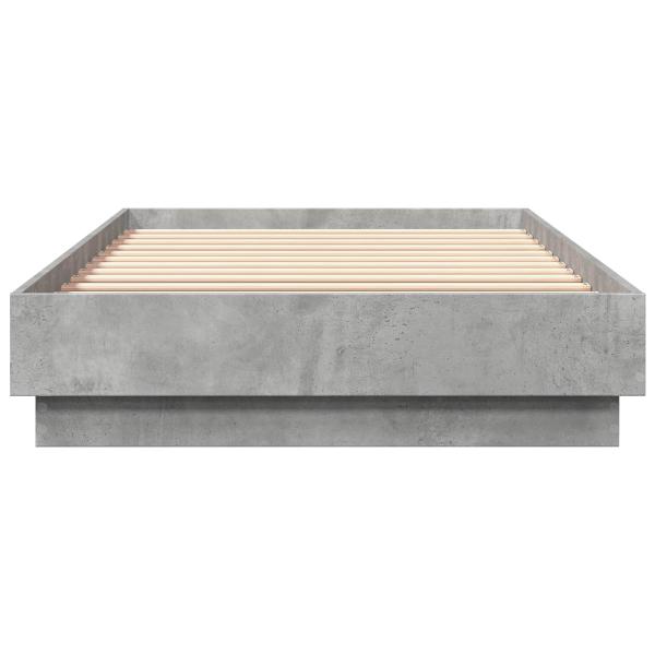 Bodenbettgestell Betongrau 80 x 200 cm Holzwerkstoff