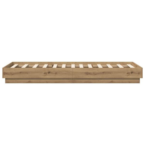 Bodenbettgestell Artisan-Eiche 80 x 200 cm Holzwerkstoff